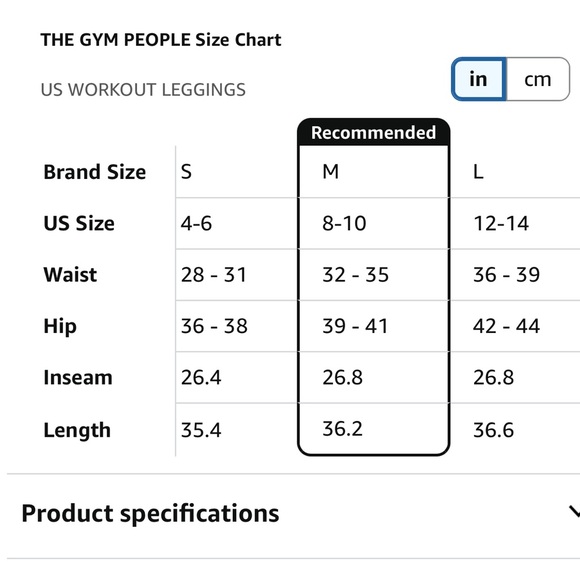 The Gym People Gray Marble Workout Leggings women’s size M - Picture 8 of 8